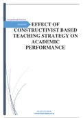 EFFECT OF CONSTRUCTIVIST BASED TEACHING STRATEGY ON ACADEMIC PERFORMANCE
