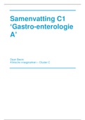 Samenvatting C1 - Gastro-enterologie A