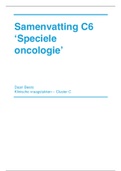 Samenvatting C6 - Speciele oncologie