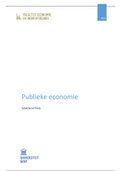 Samenvatting publieke economie 2017 - 2018