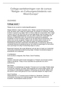 College-aantekeningen "Religie- en cultuurgeschiedenis van West-Europa"