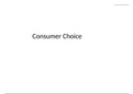 Notes on Consumer choice 
