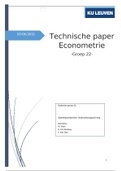 Technische paper Econometrie