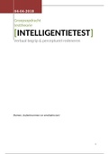Verslag opdracht Testtheorie (IQ test) SPO/RUG