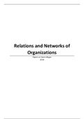 Samenvatting Relations & Networks of Organizations 2018, Nederlands