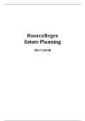 Uitgebreide hoorcollegeaantekeningen Estate Planning 2017/2018