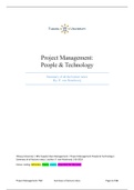 Project Management: P&T | Summary of lecture notes