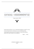 EDT303Q Assignment 2 - 2018 [95%]