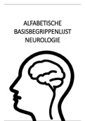 NEUROLOGIE | Alfabetische basisbegrippenlijst