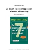 Samenvatting 'De zeven eigenschappen van effectief leiderschap' door Stephen R. Covey