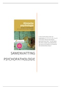 Samenvatting Psychopathologie 2 H12, 13, 14, 15, 20, 21 en 24