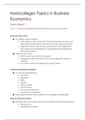 topics in business economics