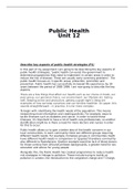 Public health bundle (UNIT 12)