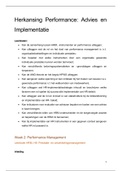 Alle stof HRM jaar 2 blok 4 Performance Advies & Implementatie