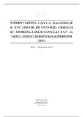 &lbrack;SAMENVATTING&rsqb; F&period;G&period; Naerebout & H&period;W&period; Singor&comma; De Oudheid&period; Grieken en Romeinen in de context van de wereldgeschiedenis &lpar;Amsterdam 2008&rpar;&period; 