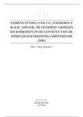 [SAMENVATTING] F.G. Naerebout & H.W. Singor, De Oudheid. Grieken en Romeinen in de context van de wereldgeschiedenis (Amsterdam 2008). 