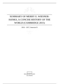 [SUMMARY] Merry E. Wiesner-Hanks, A Concise History of the World (Cambridge 2015)
