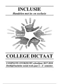 Inclusie - Handelen met in- en exclusie - College dictaat inclusief begrippenlijst