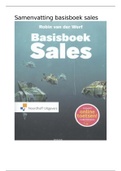 Basisboek Sales samenvatting + figuren en tabellen uit het boek