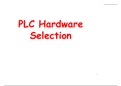 PLC Hardware Selection