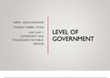 Unit 1 Assignment 1 Level of Government  
