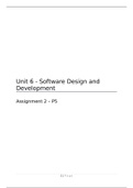 Unit 6 - Software Design and Development - P5
