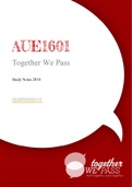 AUE1601 Together We Pass Notes 2018