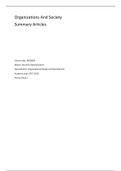 Summary Articles O&S