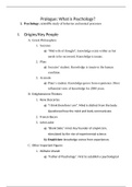 Myers Briggs AP Psychology Prologue and Chapter One Notes. Intro to Psychology. Outline.
