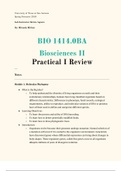Bioscience II 1414 Lab Practical 1 Review
