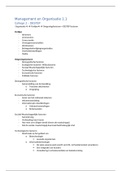 Management en Organisatie 1&period;1 - College aantekeningen