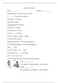 Beginner Level Spanish Worksheet