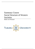 Summary Course Social Structure of Western Societies