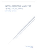Samenvatting Instrumentele analyse: Spectroscopie (2de jaar Chemie) 