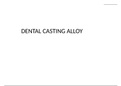 short summary on dental casting