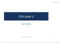 CFA level 1 derivative