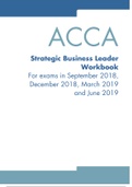 Latest ACCA ,Strategic Business Leader, Workbook (PDF) for exams in STEPTEMBER 2018, DECEMBER 2018, MARCH 2019 and JUNE 2019
