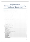 CPA Australia Strategic Management Accounting Study Notes (High Distinction)