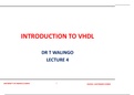 NTRODUCTION TO VHDL