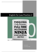 ENGLISH FOR LAW PR.2. Ingevulde cursus