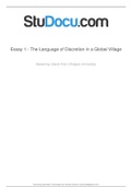 The Language of Discretion in a Global Village Essay