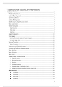 Coastal Environments - complete A* grade notes with contents page - 64 pages