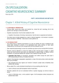 Cognitive Neuroscience Summary 
