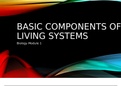 Basic componants of living systems revision ppt