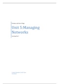 Unit 5 - Managing Networks LO3