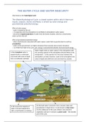 FREE! EDEXCEL GEOGRAPHY A LEVEL TOPIC 5 - The Water Cycle And Water Insecurity