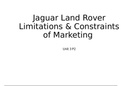 P2 - Jaguar Land Rover Limitations & Constraints of Marketing