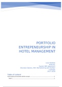 Portfolio Entrepeneurship in hotel management