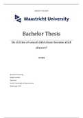 Bachelor Thesis Psychology - Do victims of sexual abuse become adult abusers?