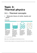 IB physics topic 3: thermal physics key notes 